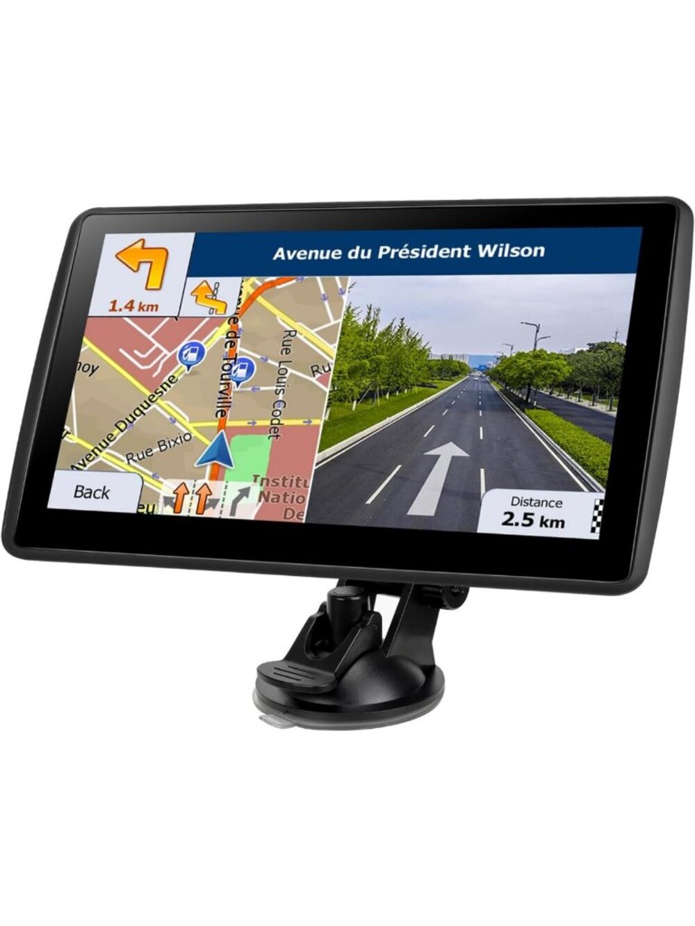 7'' Touchscreen GPS Navigator for Car, Truck & RV - Lifetime Maps & Voice